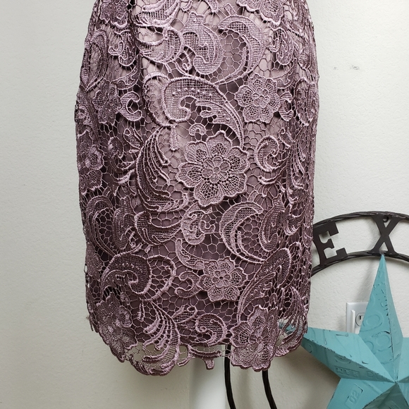 Adrianna Papell Bodice Lace Sheath Dress - Picture 6 of 13